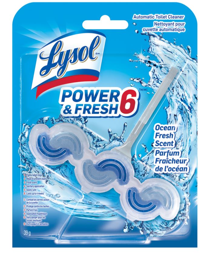 LYSOL® Automatic Toilet Cleaner Power & Fresh 6 - Ocean Fresh (Canada) (Discontinued January 2020)